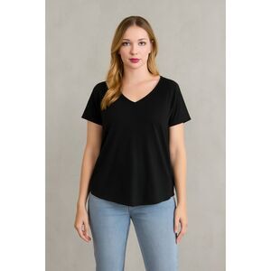 Terra & Sky Black Short Sleeve Top 4X